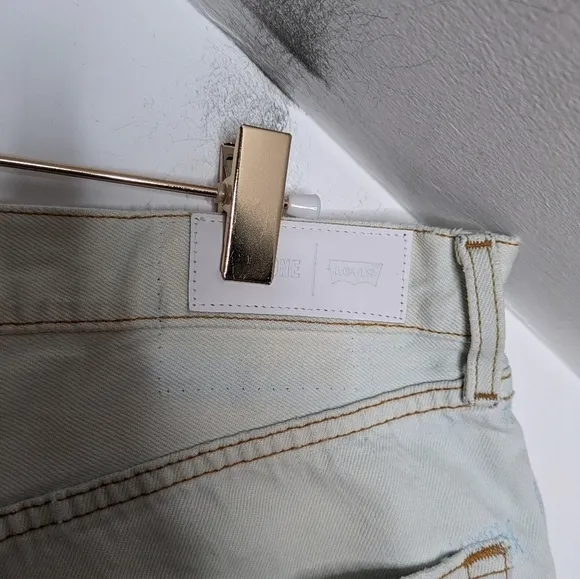 RE/DONE x LEVI'S High Rise Cut-off Cotton Denim Jean Shorts NEW Size 25