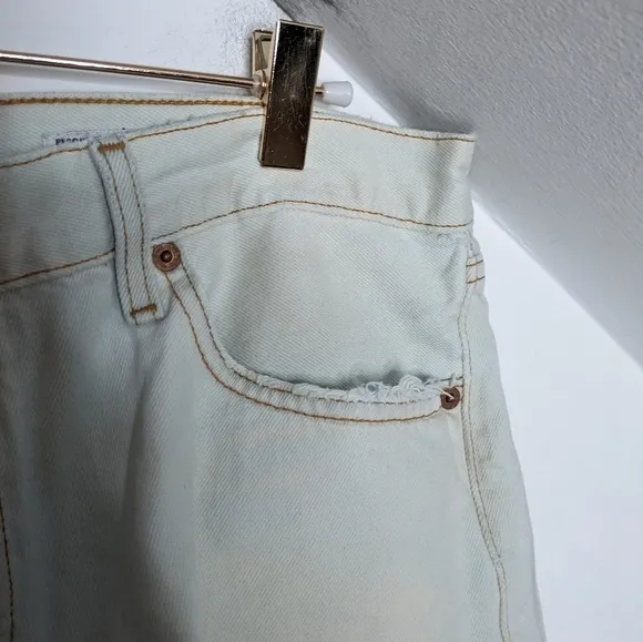 RE/DONE x LEVI'S High Rise Cut-off Cotton Denim Jean Shorts NEW Size 25