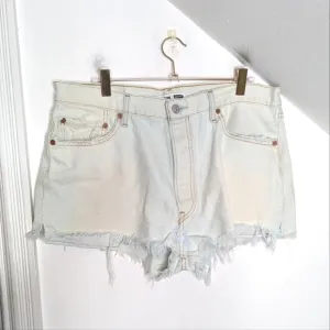 RE/DONE x LEVI'S High Rise Cut-off Cotton Denim Jean Shorts NEW Size 25