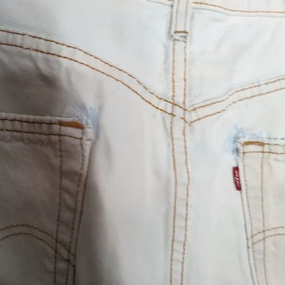 RE/DONE x LEVI'S High Rise Cut-off Cotton Denim Jean Shorts NEW Size 25