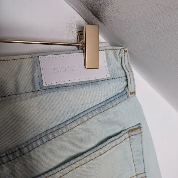 RE/DONE x LEVI'S High Rise Cut-off Cotton Denim Jean Shorts NEW Size 25