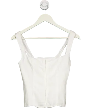 Reformation White 100% Linen Top UK 6