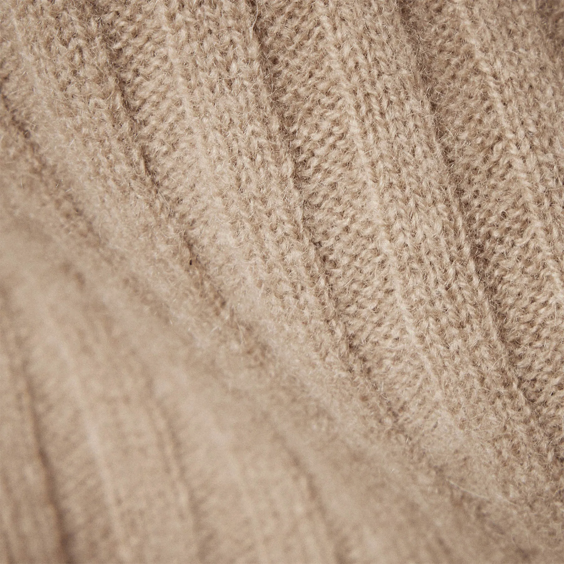 Ribbed Cashmere Cardigan - Mocha