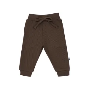 Ribbed Jogger in Espresso