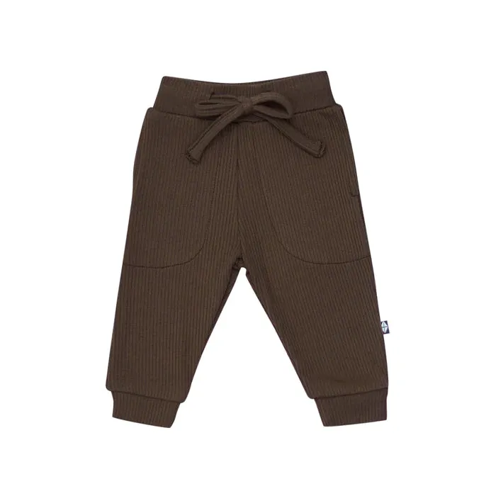 Ribbed Jogger in Espresso