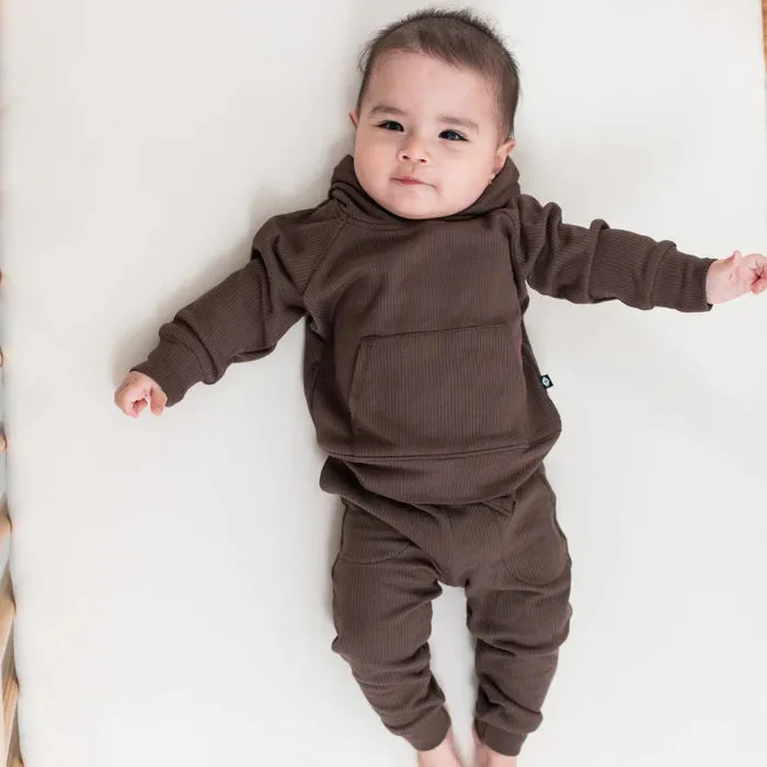 Ribbed Jogger in Espresso