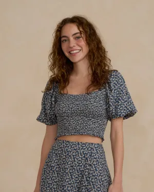 Rylee & Cru Women Trixie Top Blue Floral