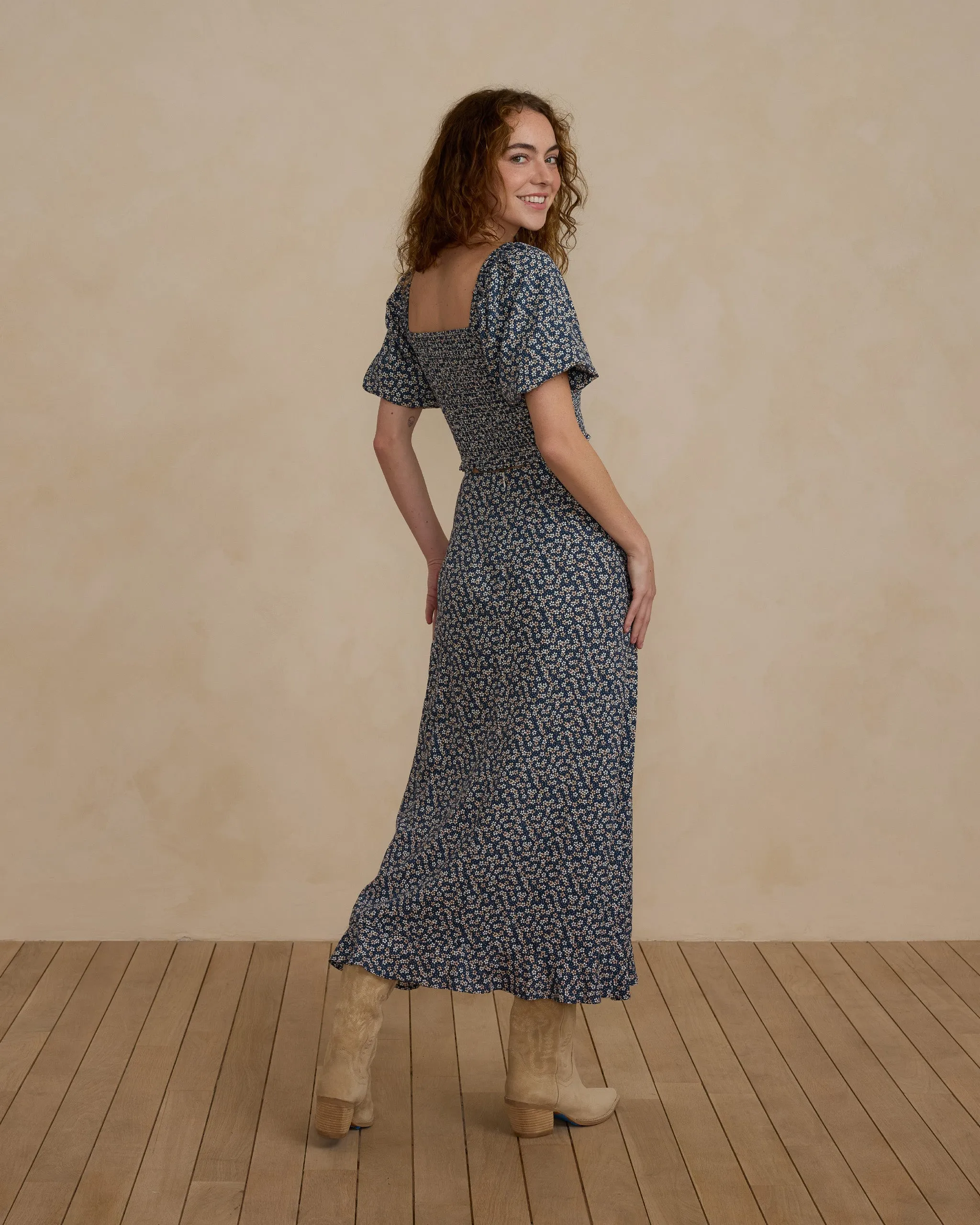 Rylee & Cru Women Trixie Top Blue Floral