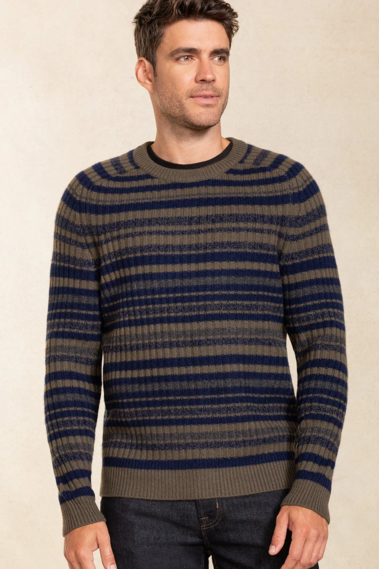 SAM STRIPED CASHMERE SWEATER