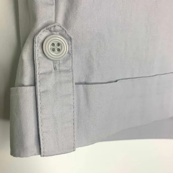 SANDRO Solid Gray Cotton Mid Rise Midi Shorts Sz12
