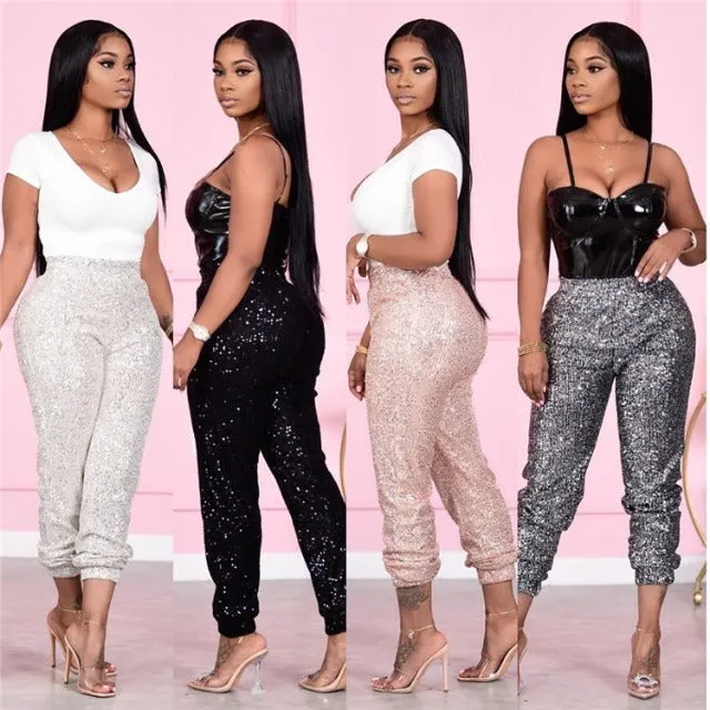 Sequins Bling Jogger Pants