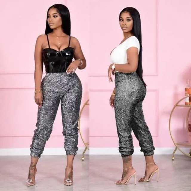 Sequins Bling Jogger Pants