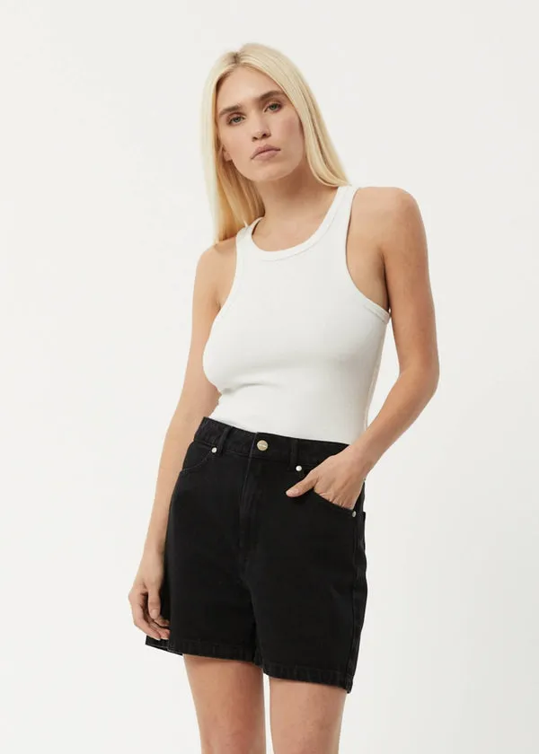 Seventy Three's Organic Denim High Waisted Shorts