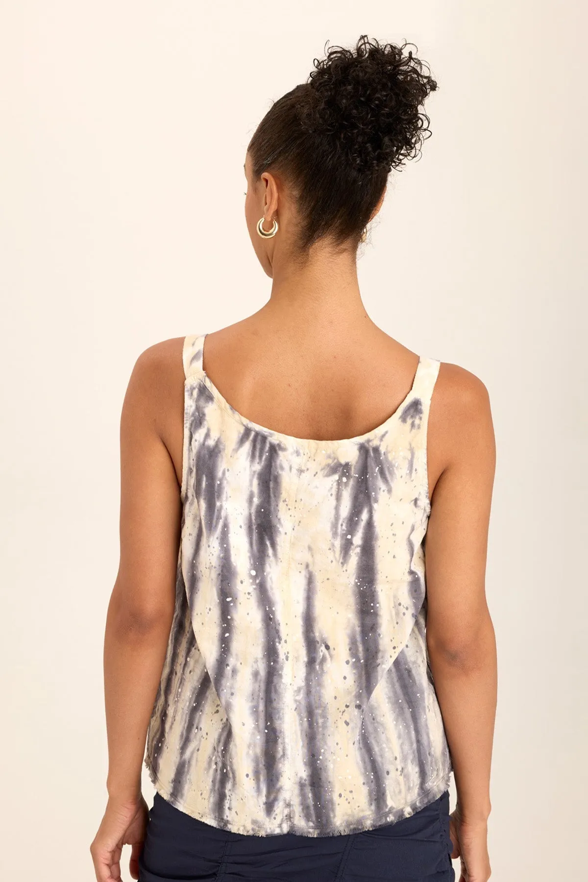 Shawnie Linen Billowy Pintuck Tank