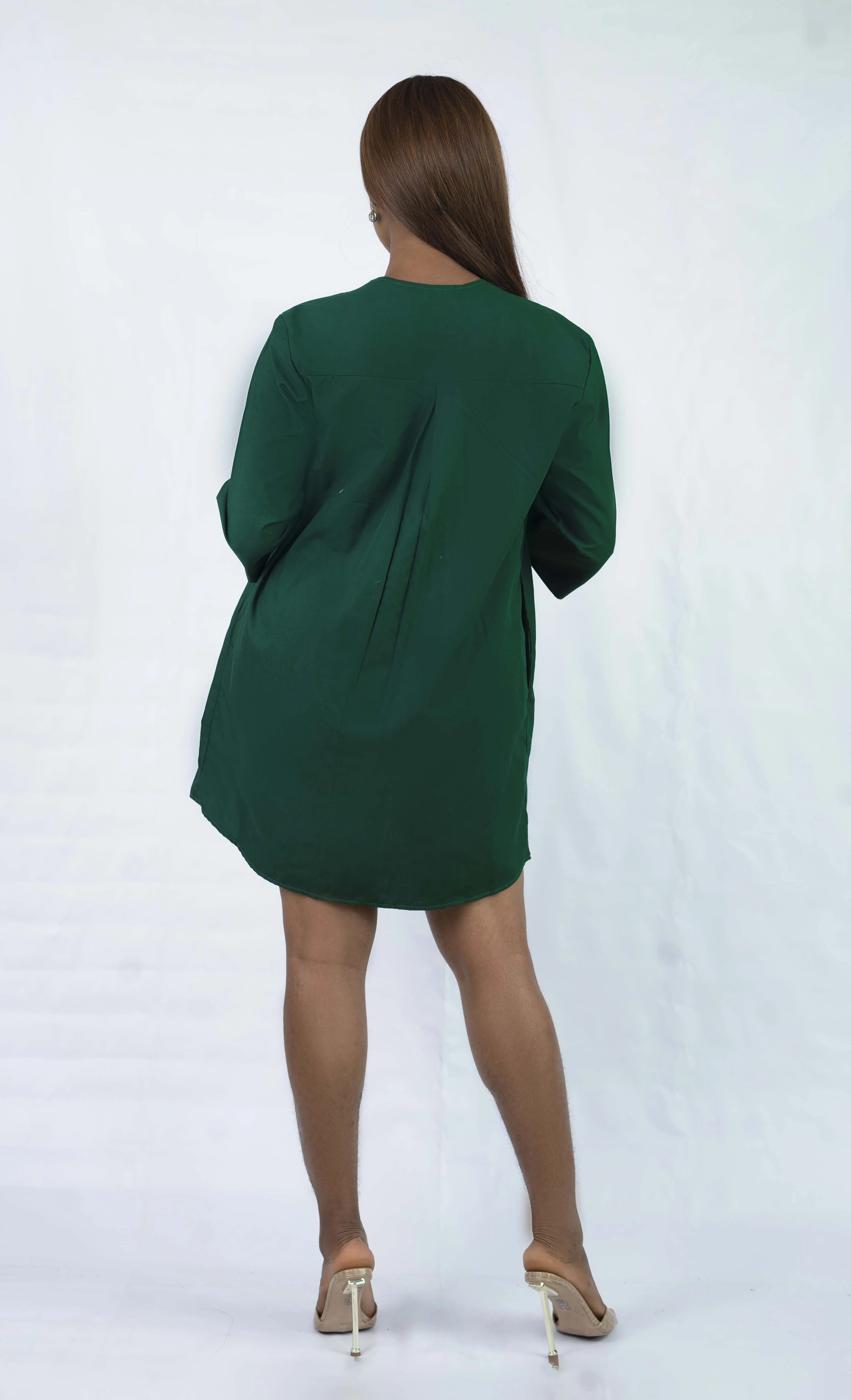Shift Button Down Dress
