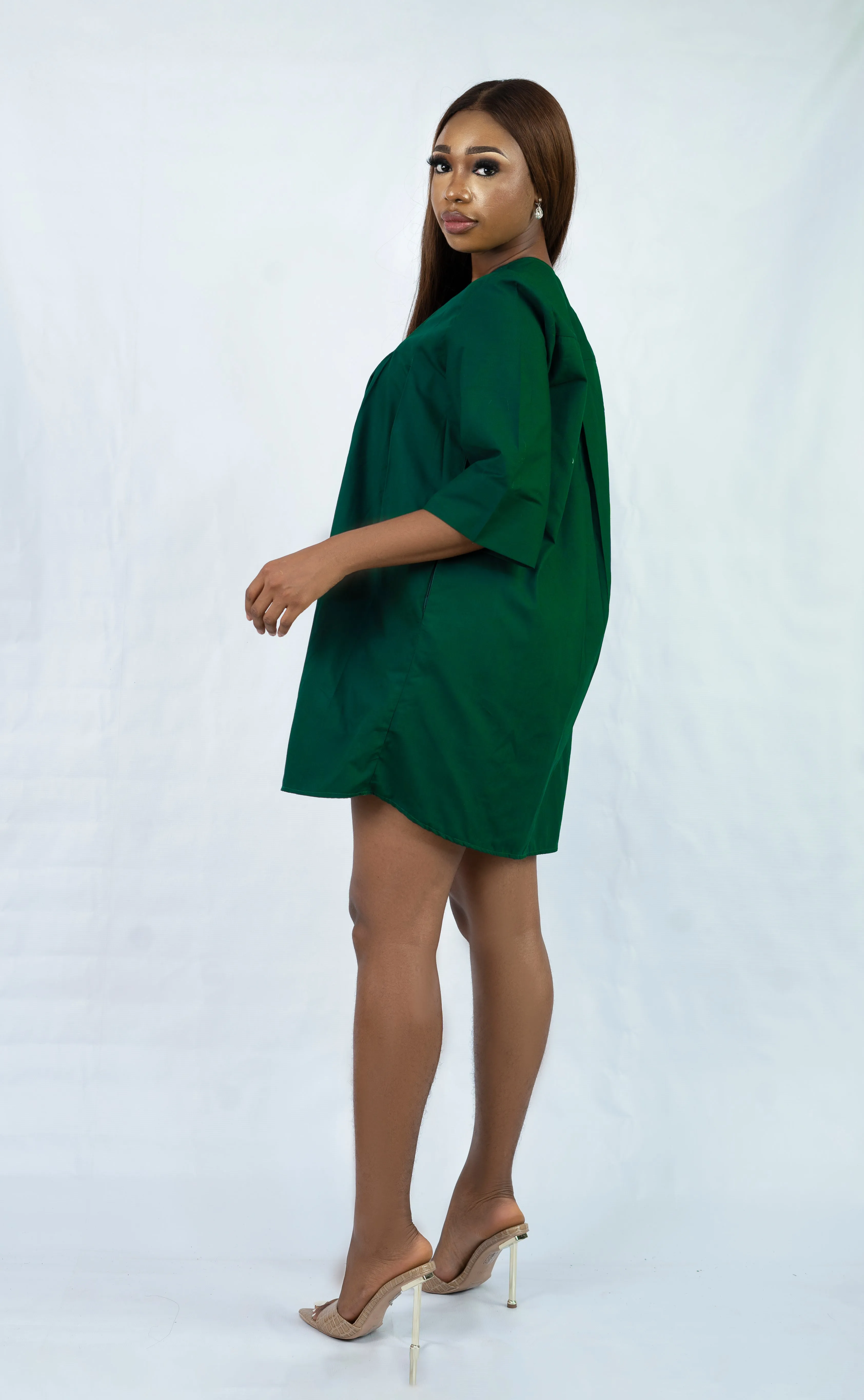 Shift Button Down Dress