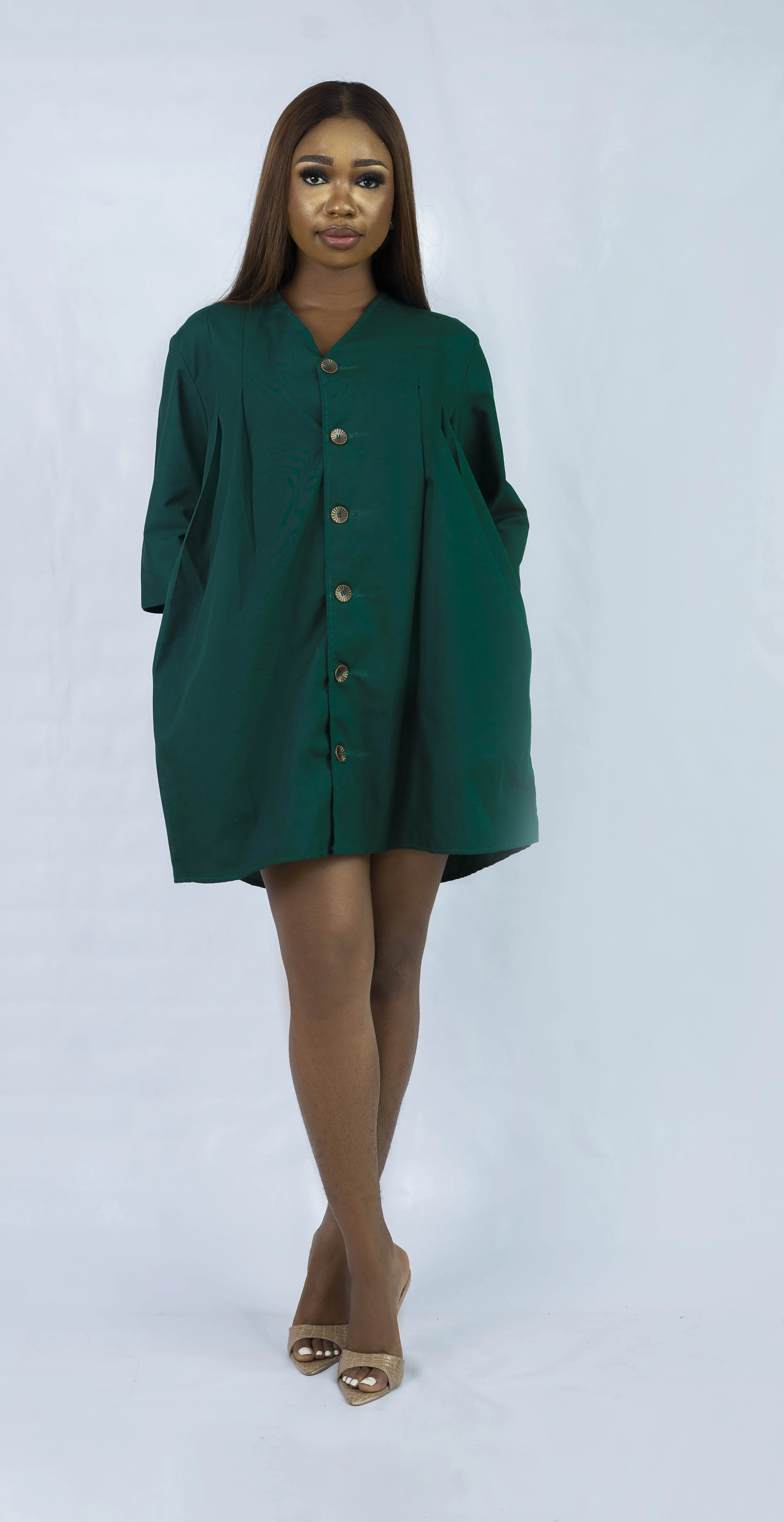 Shift Button Down Dress