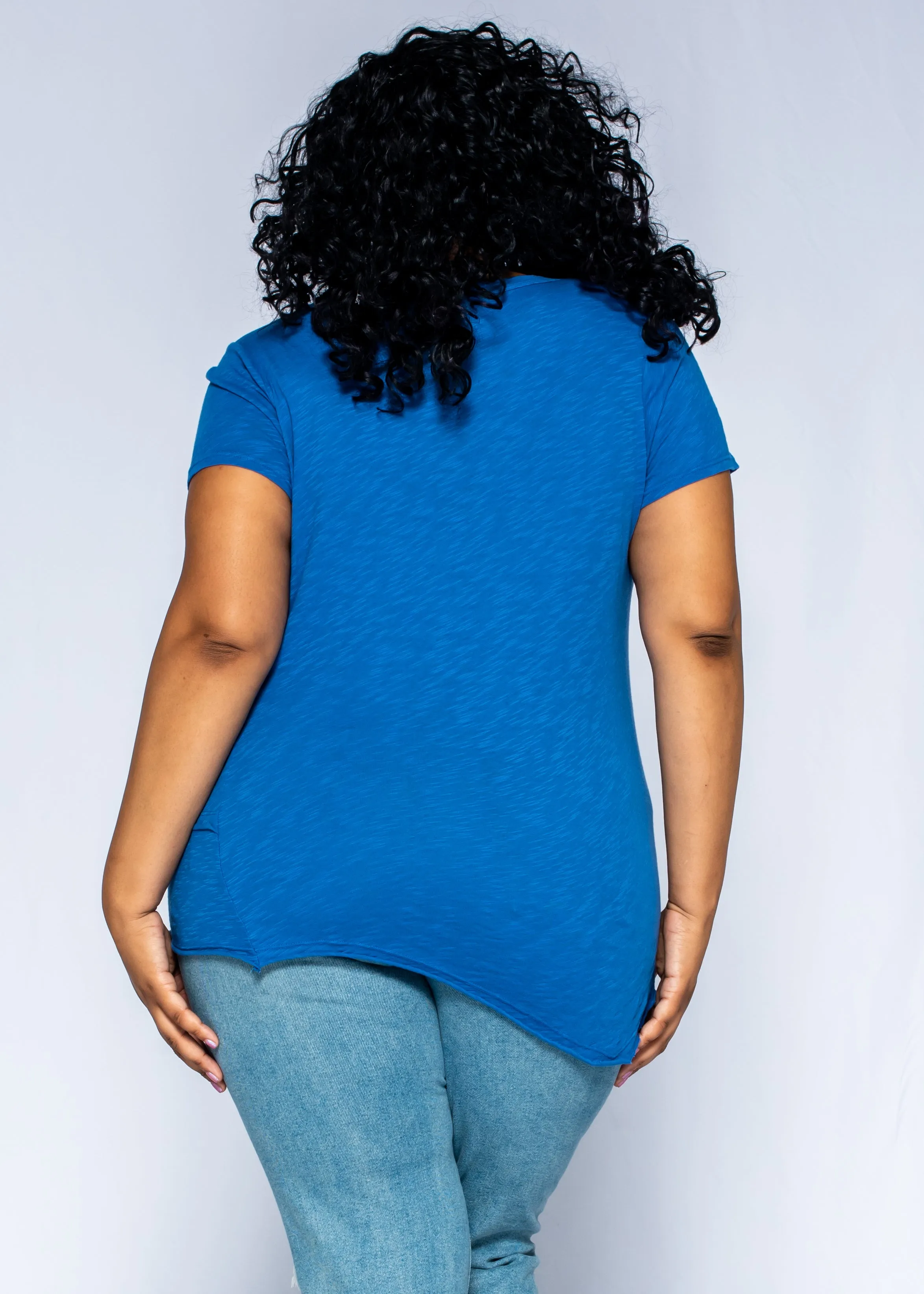 Short Sleeve EZ Crossover Hem Top