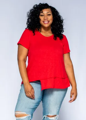 Short Sleeve EZ Crossover Hem Top