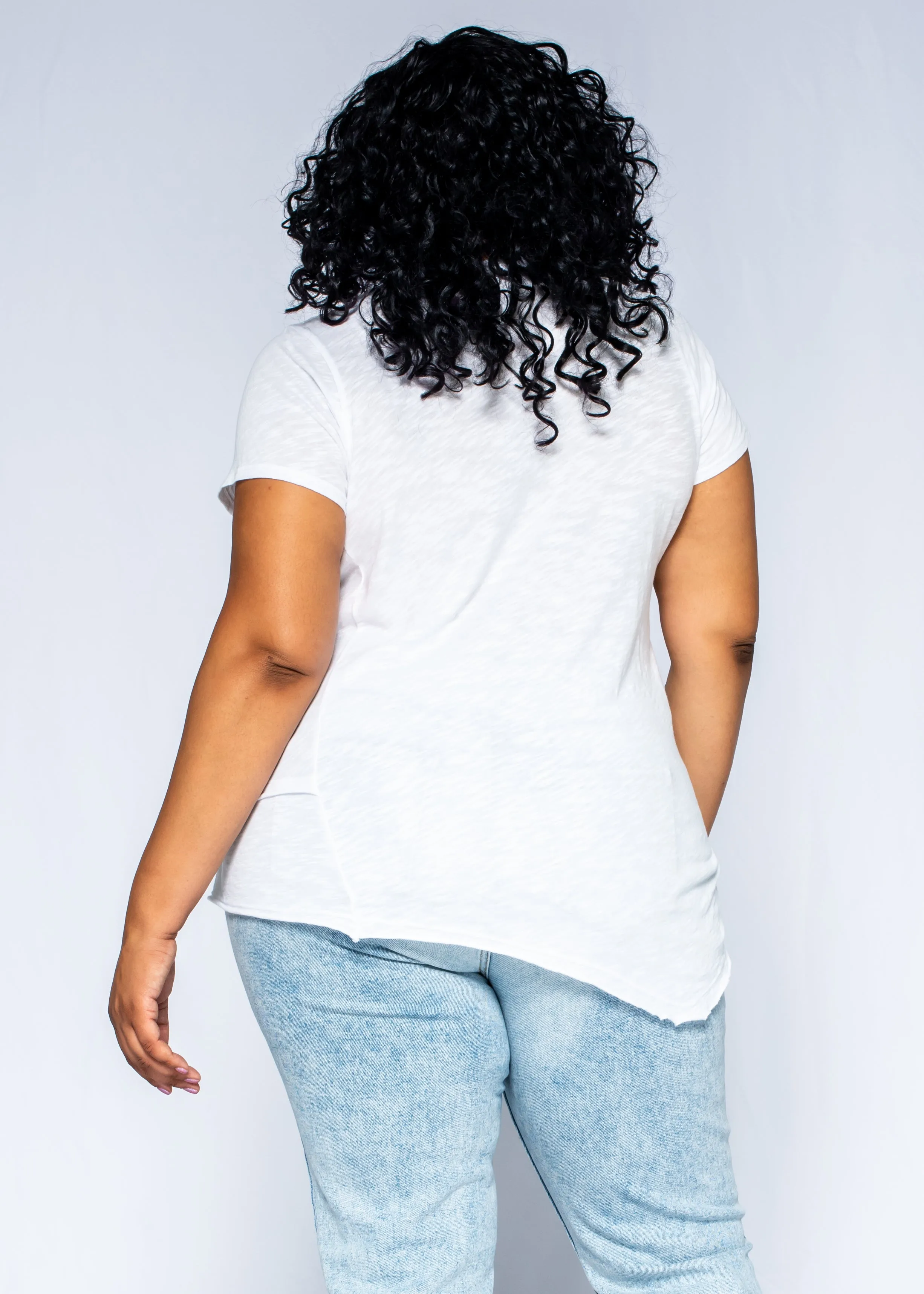 Short Sleeve EZ Crossover Hem Top