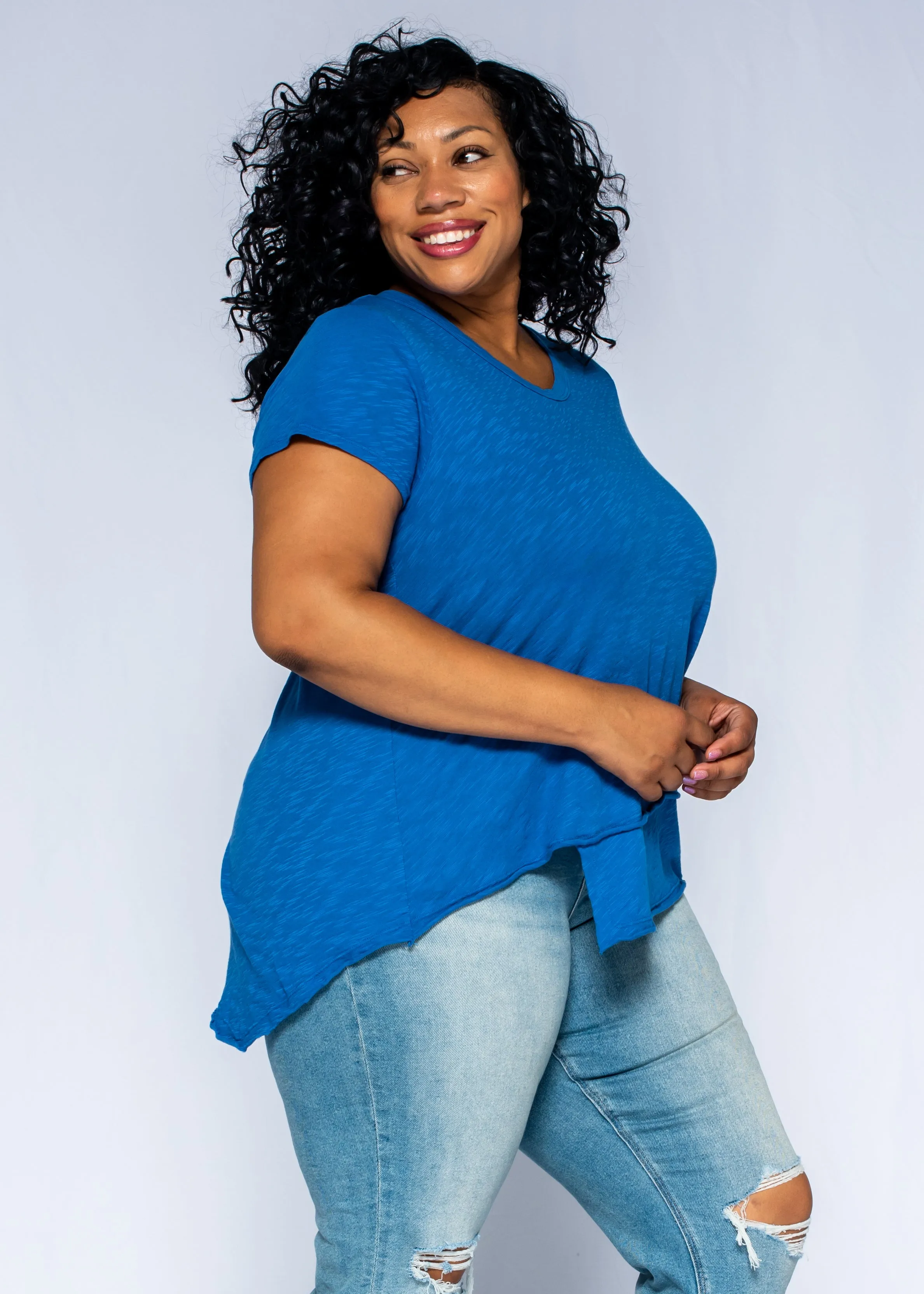 Short Sleeve EZ Crossover Hem Top