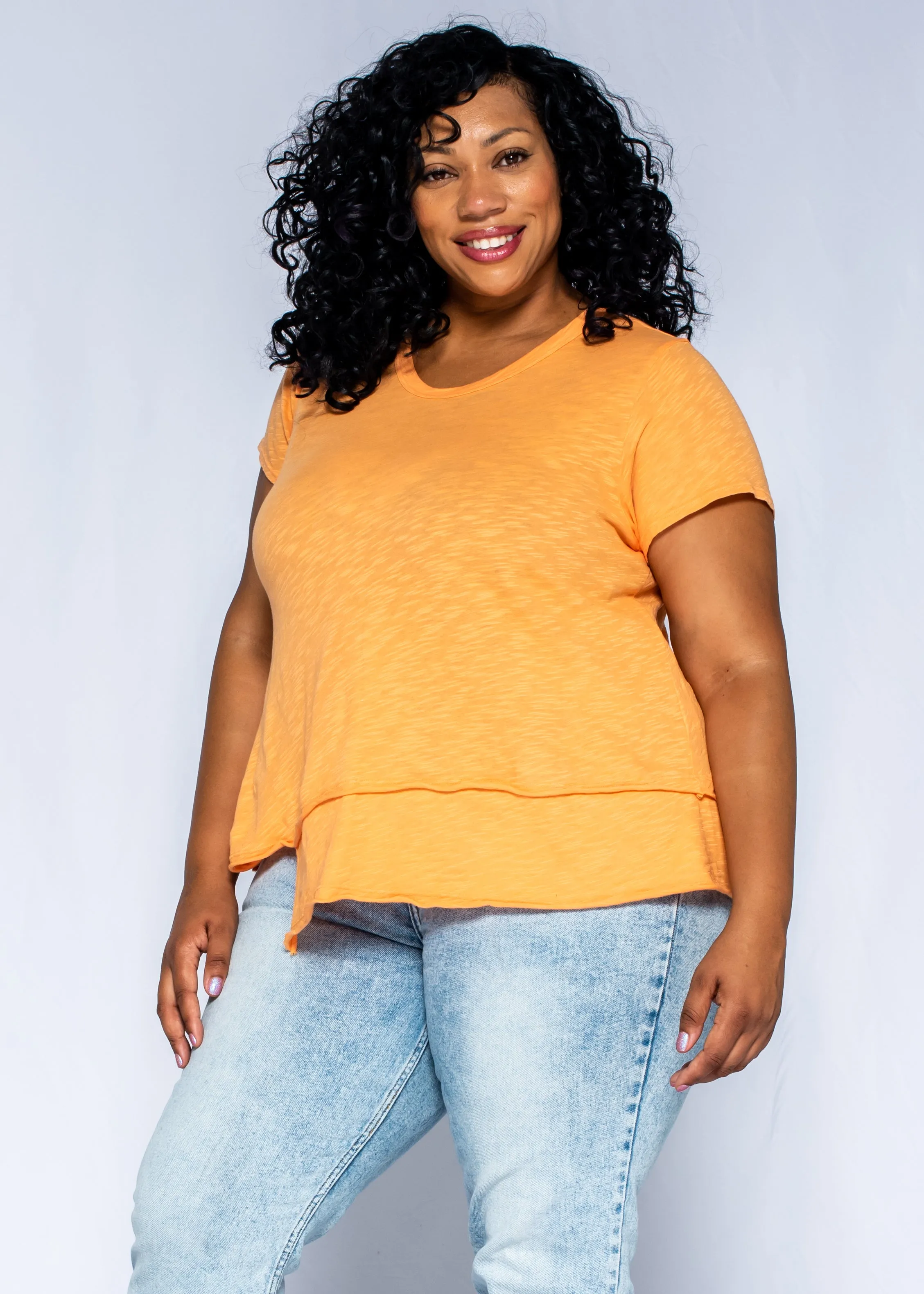 Short Sleeve EZ Crossover Hem Top