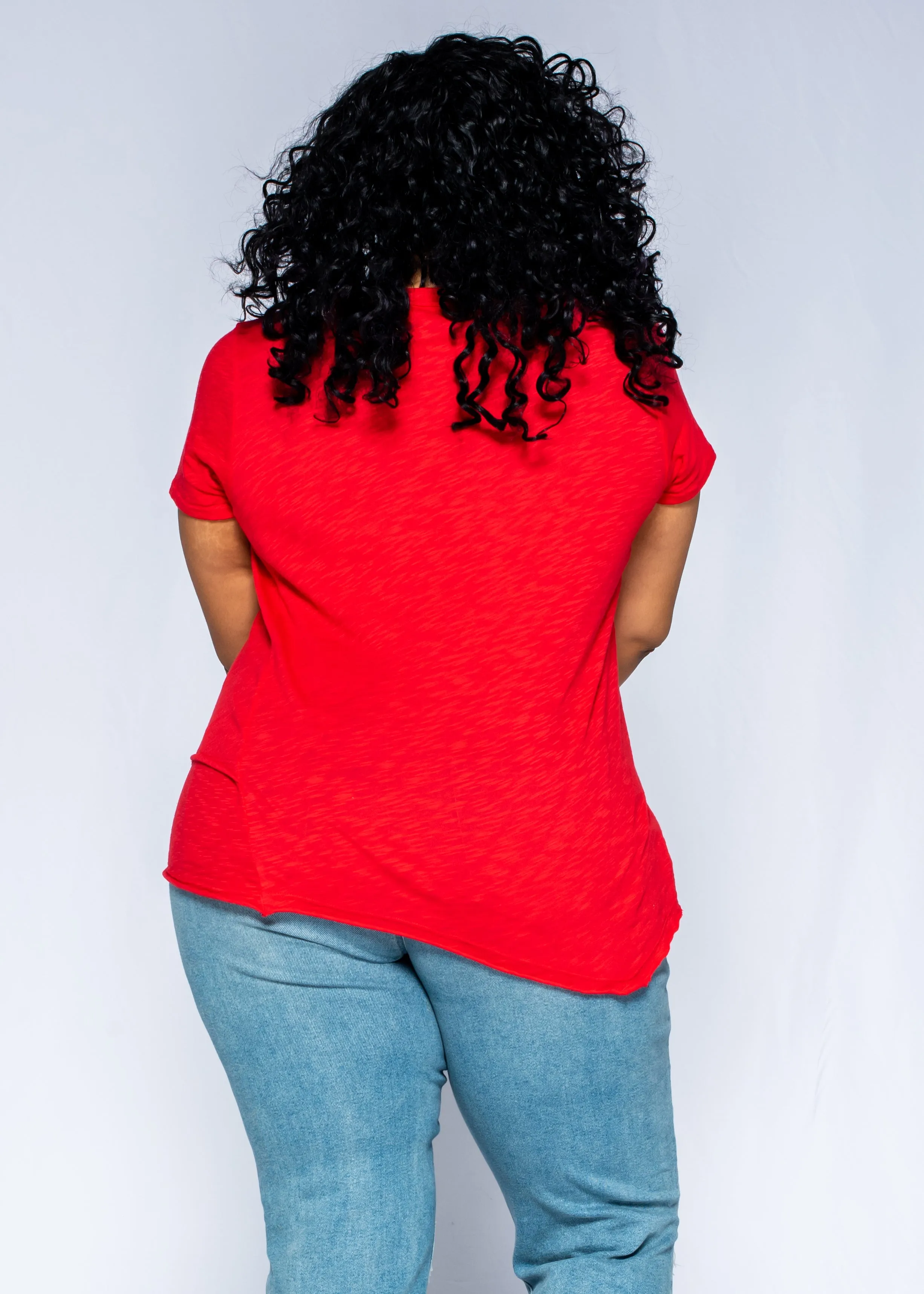 Short Sleeve EZ Crossover Hem Top