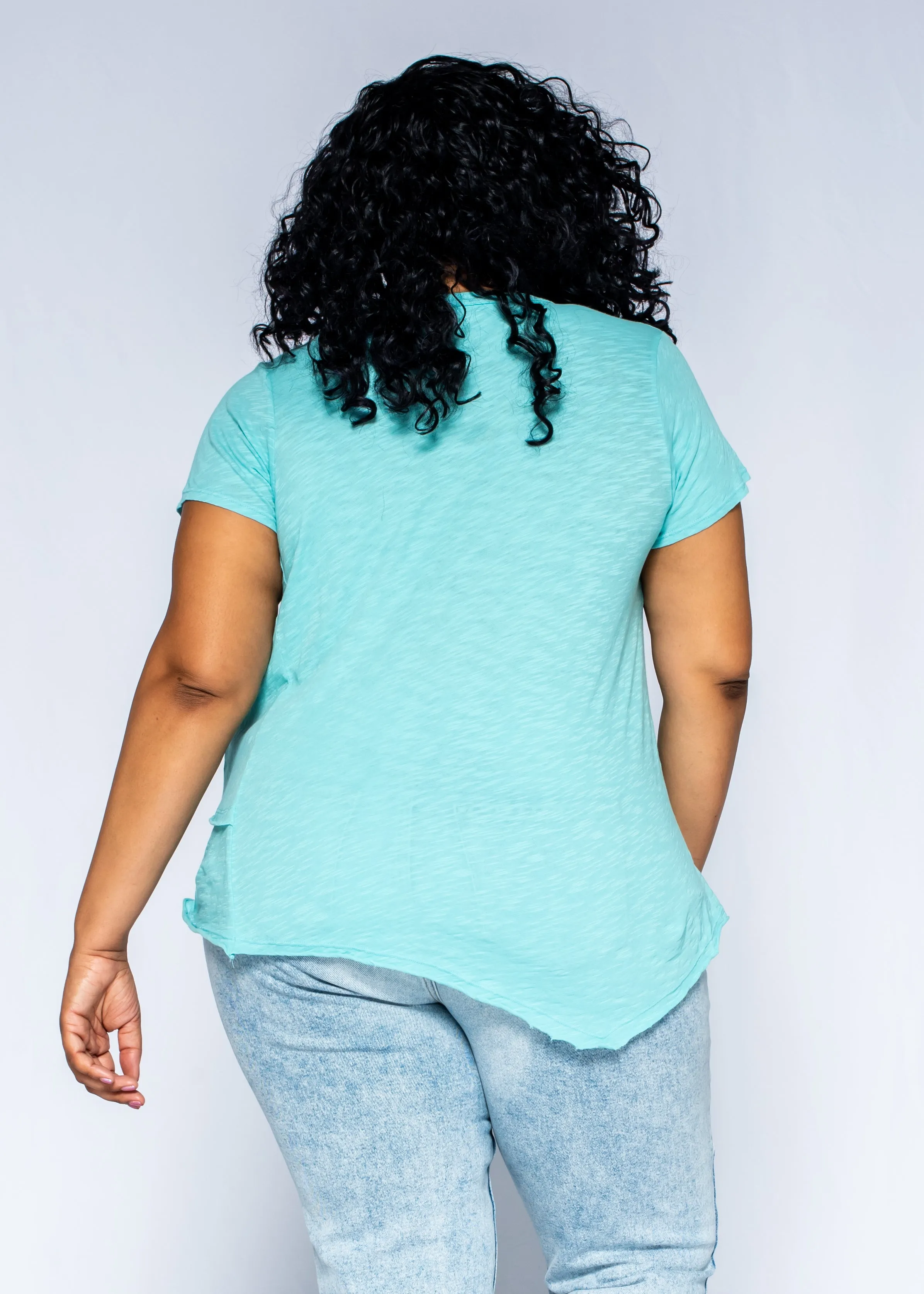 Short Sleeve EZ Crossover Hem Top