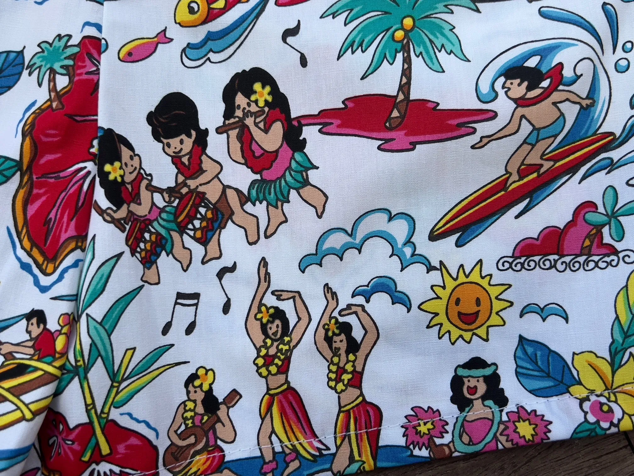 SHORTS * white Surf   Hula Shorts