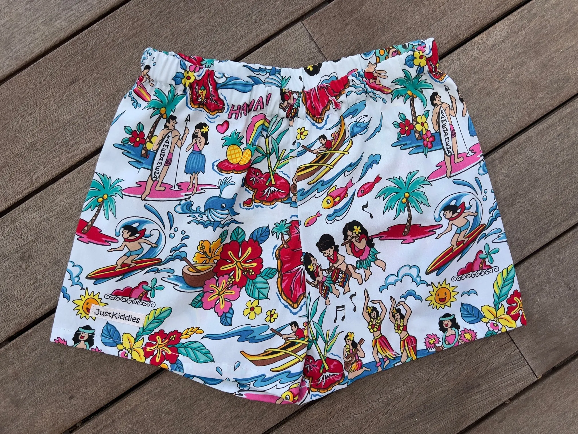 SHORTS * white Surf   Hula Shorts