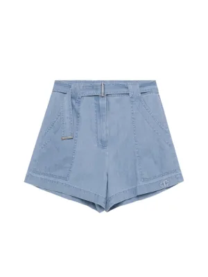 Simkhai Lourie Belted Shorts in Stratus
