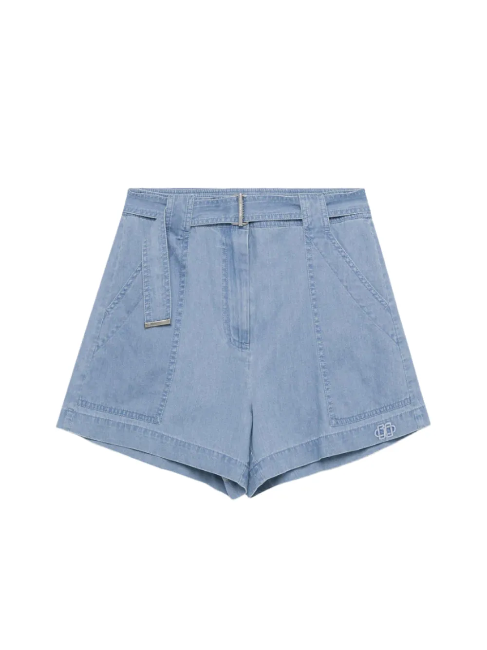 Simkhai Lourie Belted Shorts in Stratus