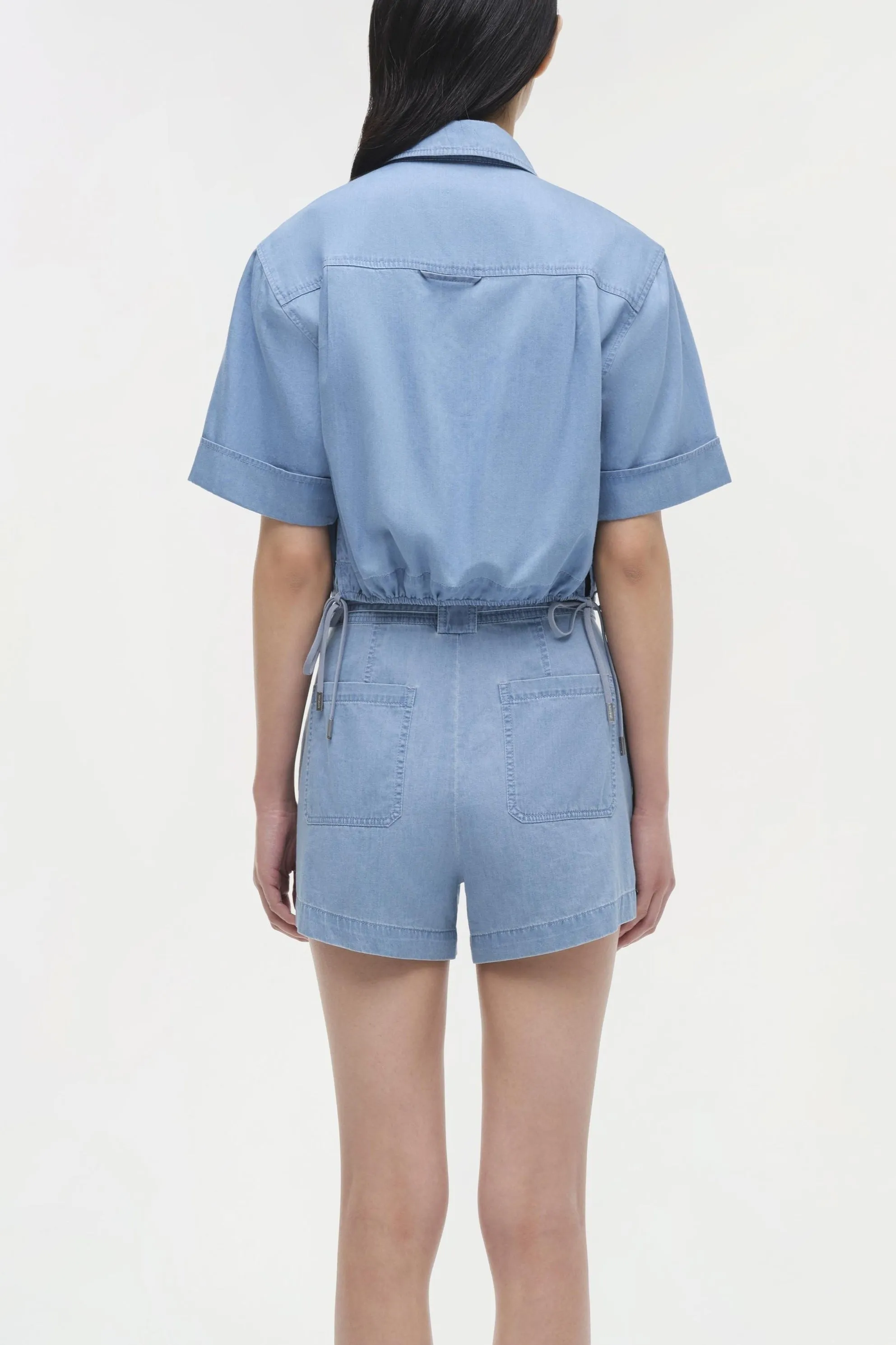 Simkhai Lourie Belted Shorts in Stratus