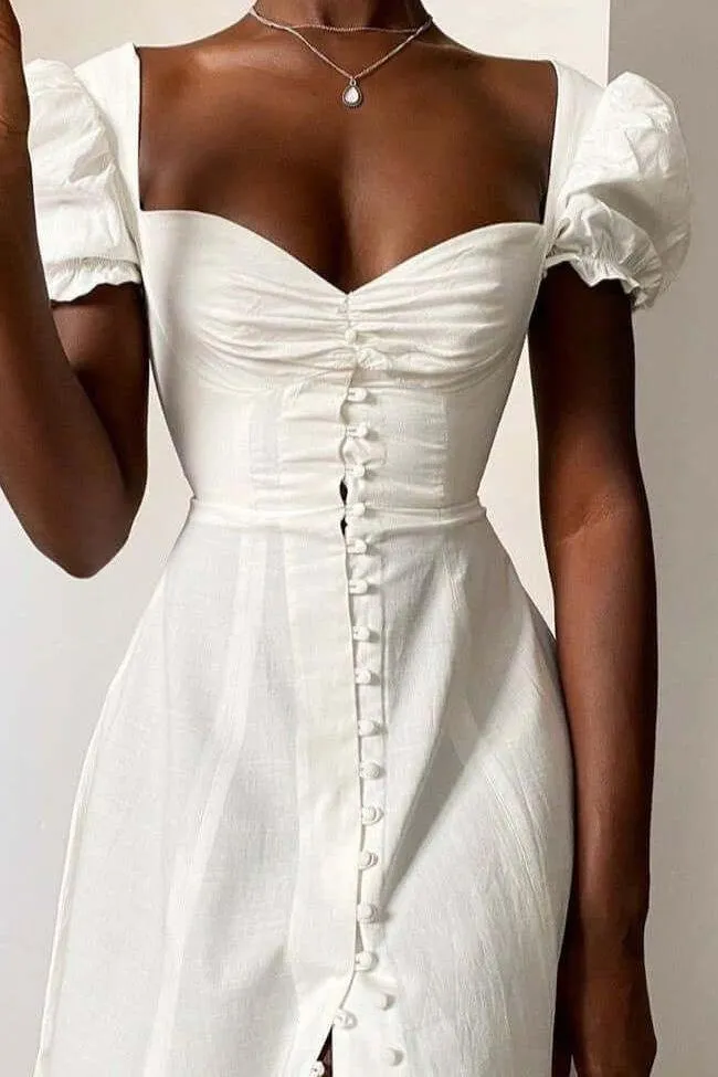 Sleeve High Slit summer maxi dress