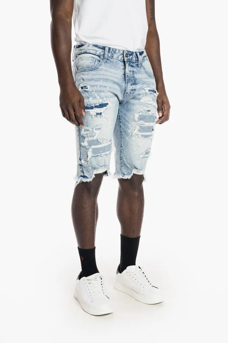 Smoke Rise Ripoff Semi Basic Denim Mizu Blue Shorts