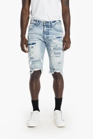 Smoke Rise Ripoff Semi Basic Denim Mizu Blue Shorts