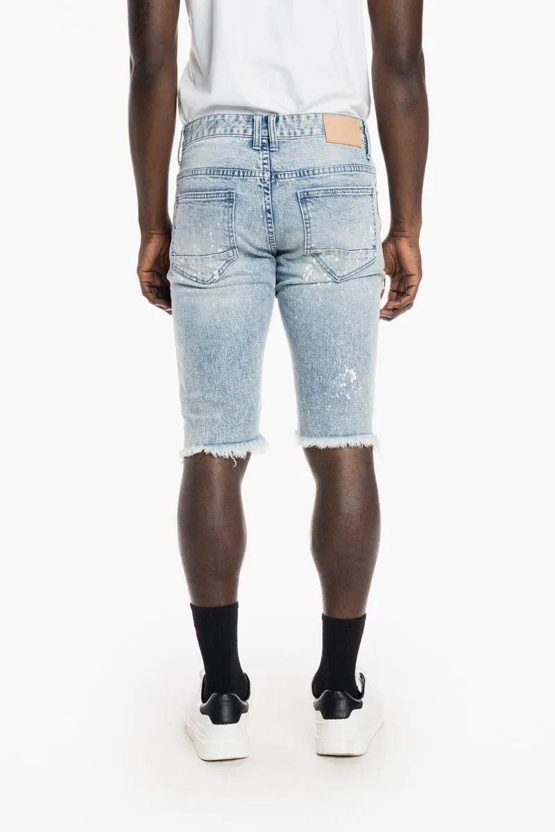 Smoke Rise Ripoff Semi Basic Denim Mizu Blue Shorts