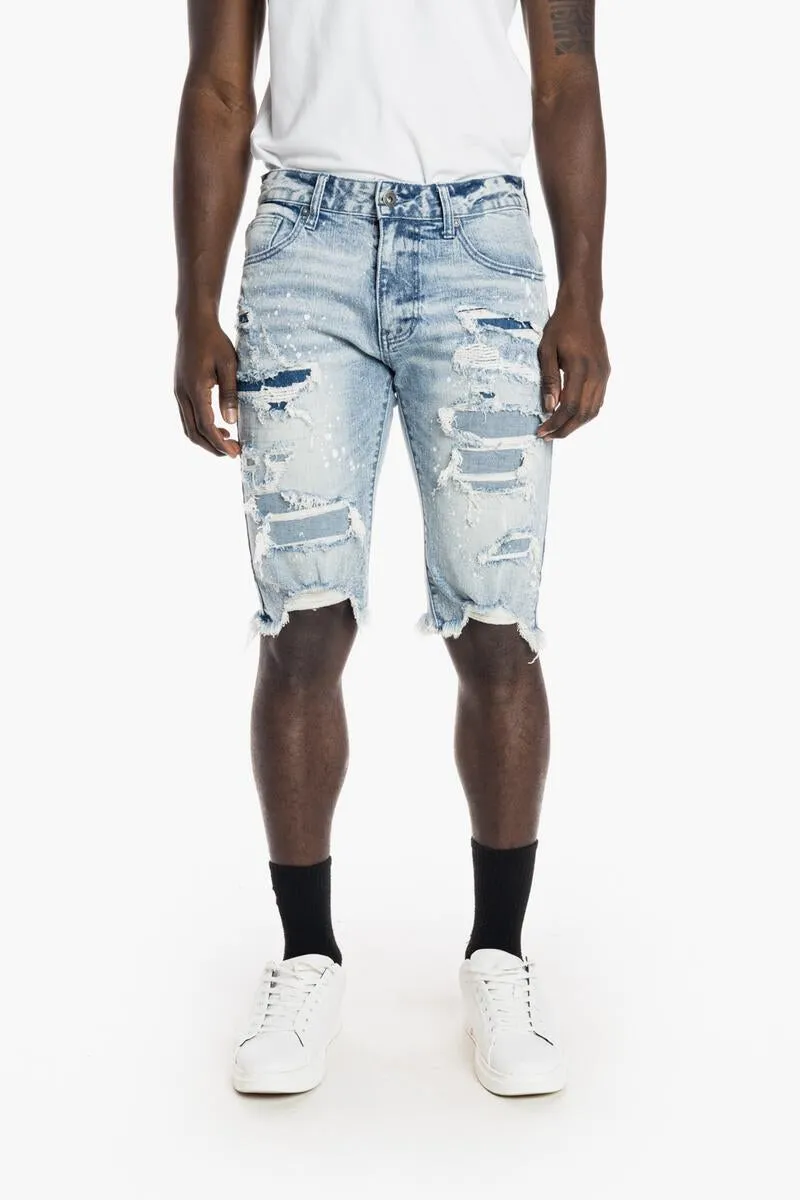 Smoke Rise Ripoff Semi Basic Denim Mizu Blue Shorts