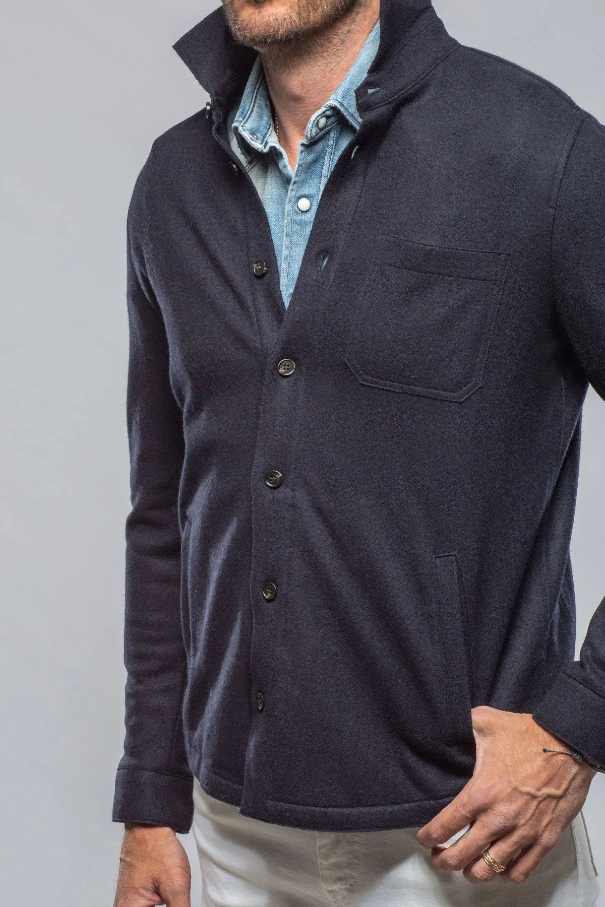 Sooter Cashmere Shirt In Navy