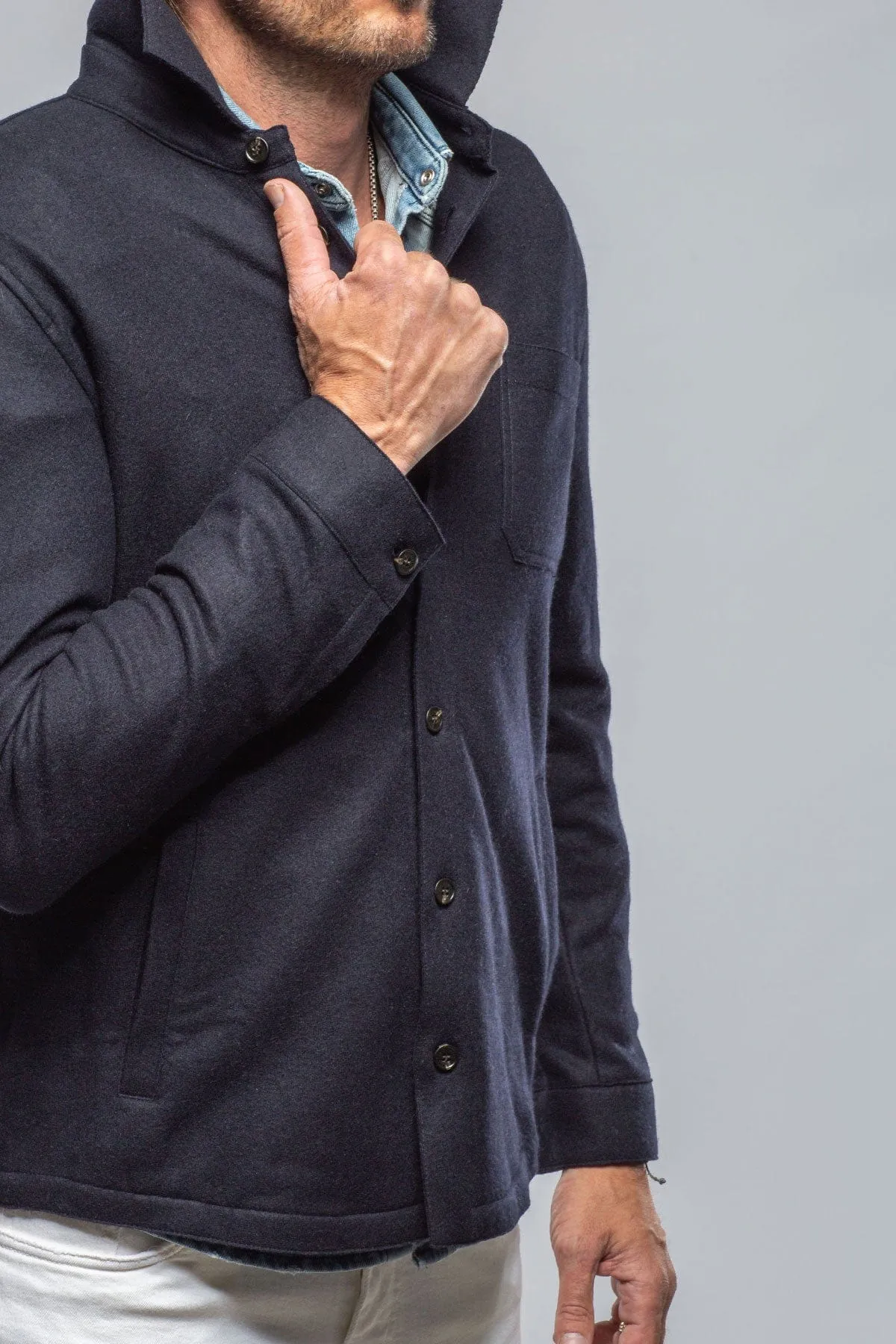 Sooter Cashmere Shirt In Navy