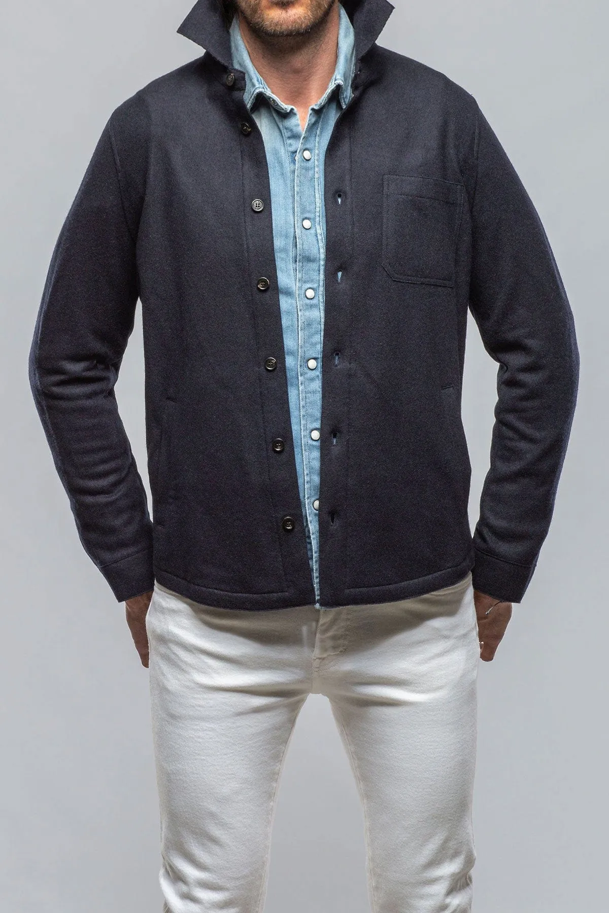Sooter Cashmere Shirt In Navy