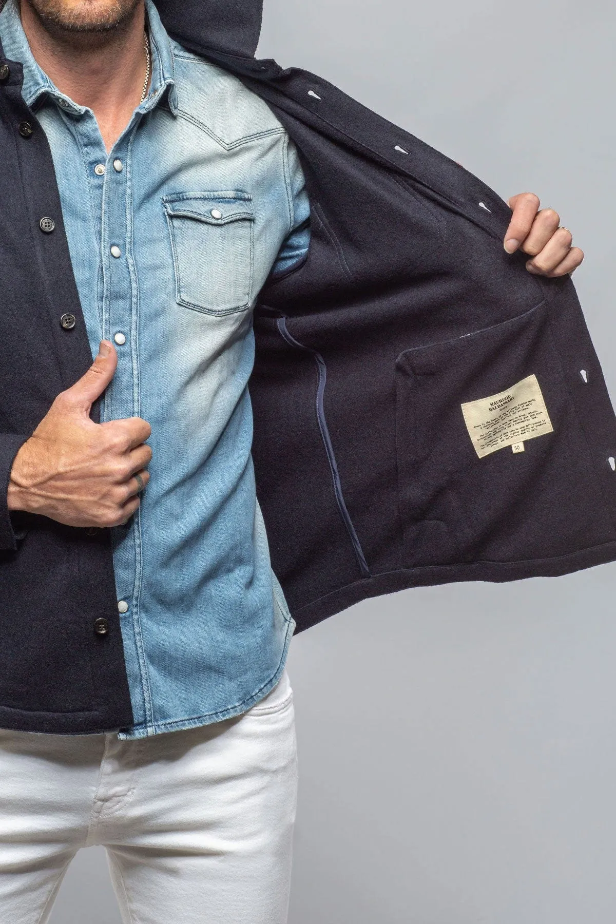 Sooter Cashmere Shirt In Navy