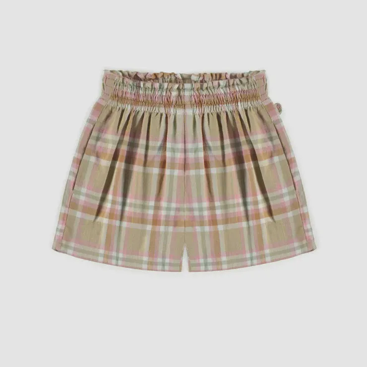Souris Mini - Checkered Skirt - Sage/Pink