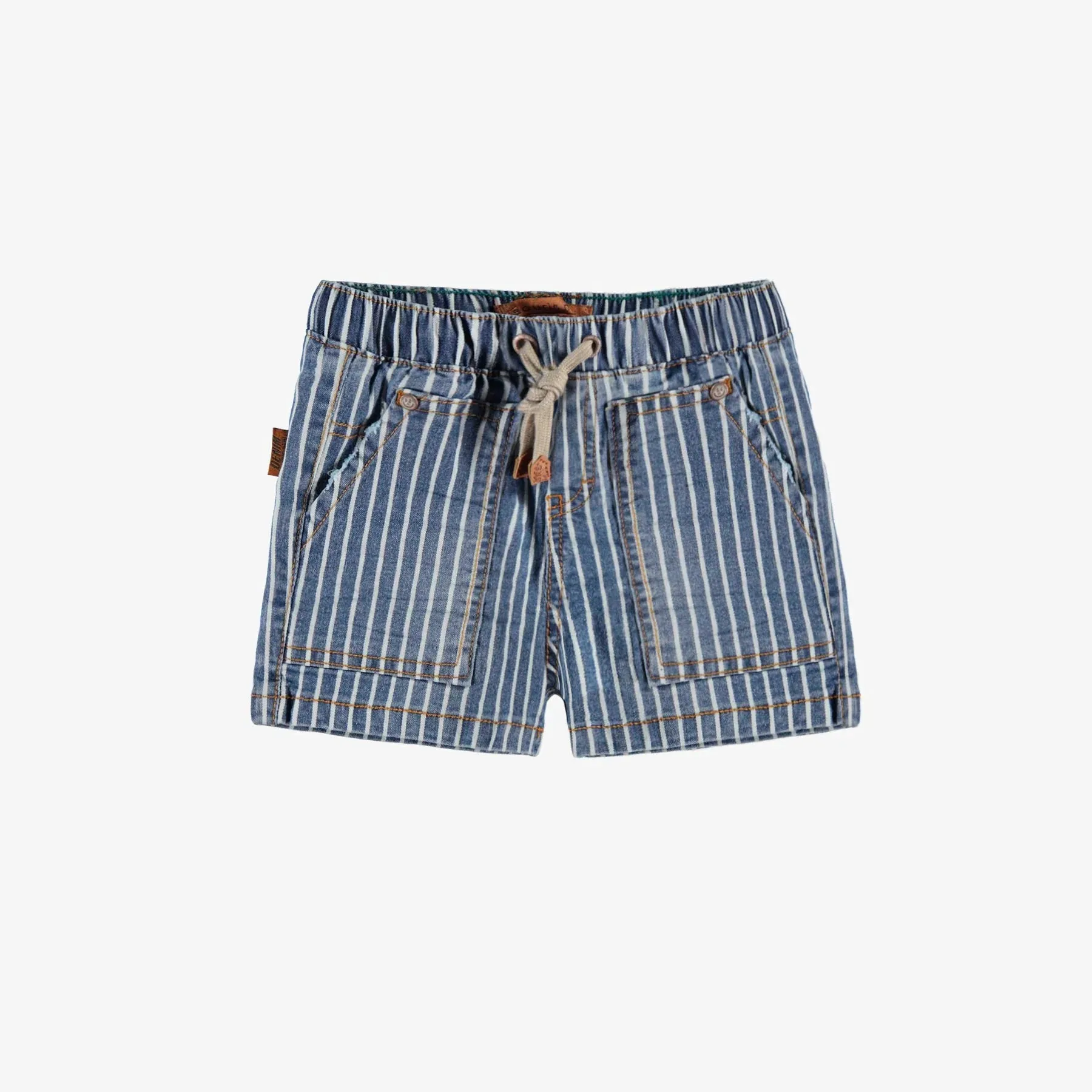 Souris Mini Striped Blue Denim Shorts- Baby