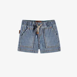 Souris Mini Striped Blue Denim Shorts- Baby