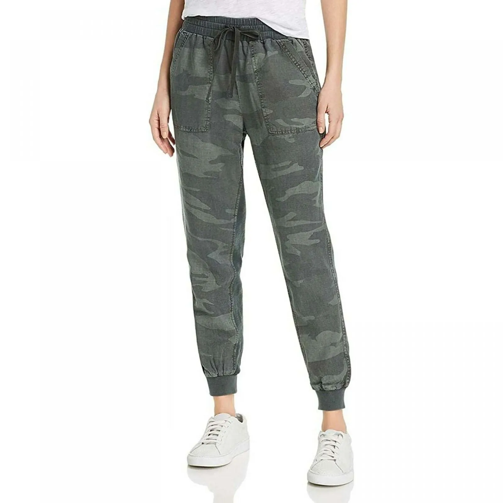 Splendid Women's Knit Trim Woven Boardwalk Jogger Pants