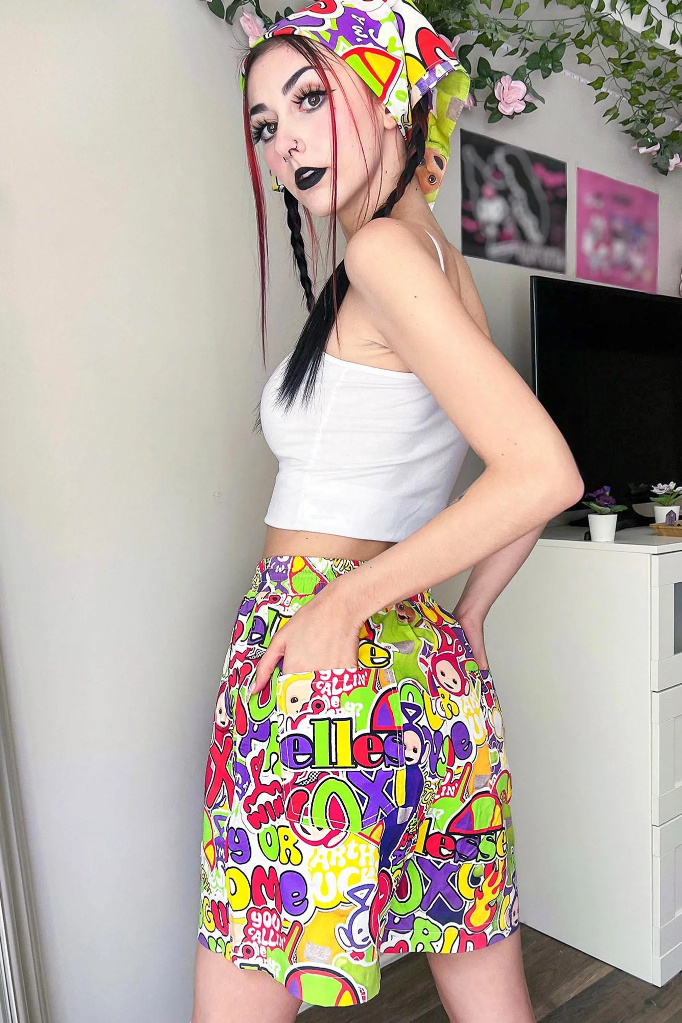 Sticker Print Shorts