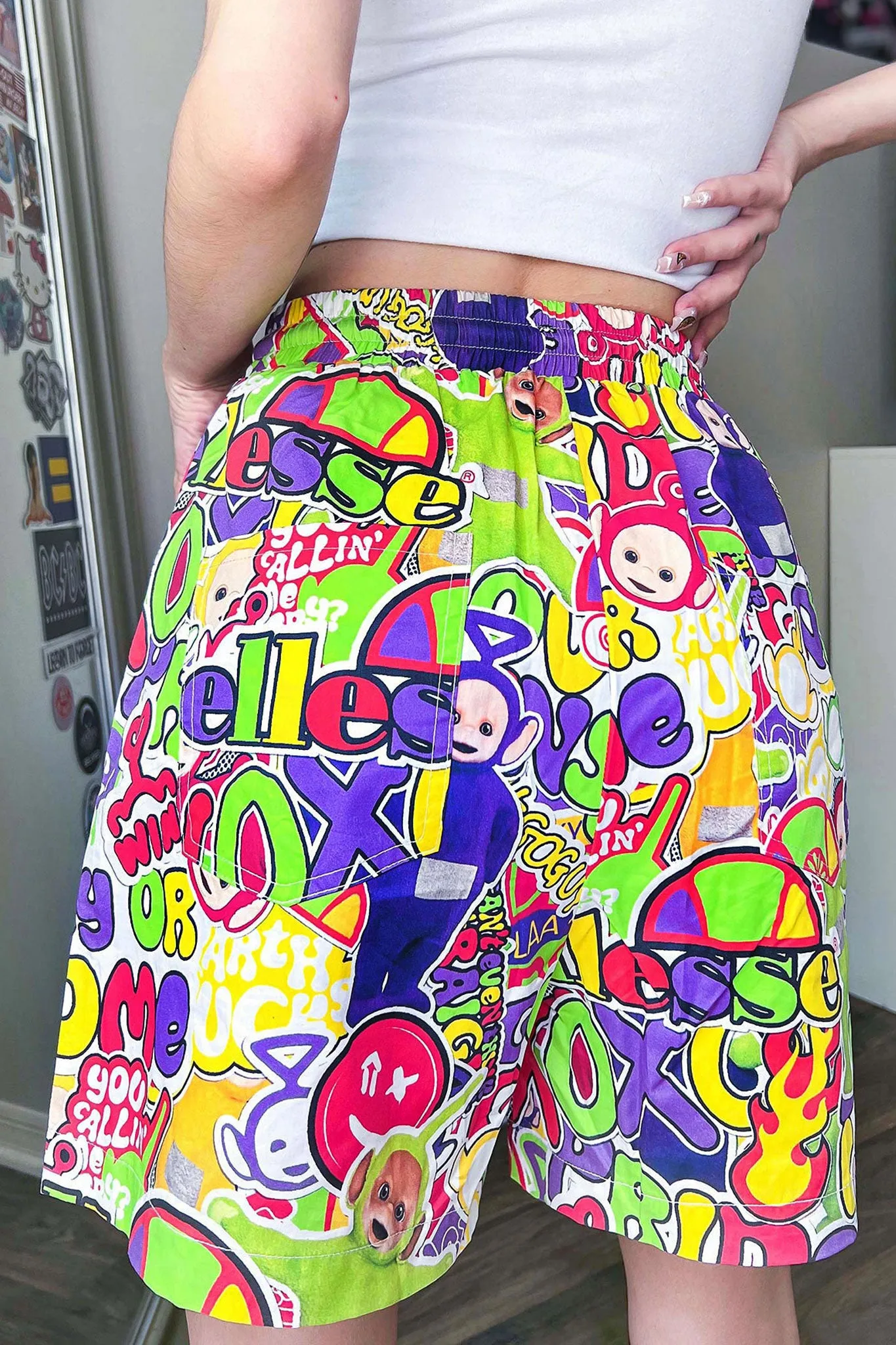 Sticker Print Shorts