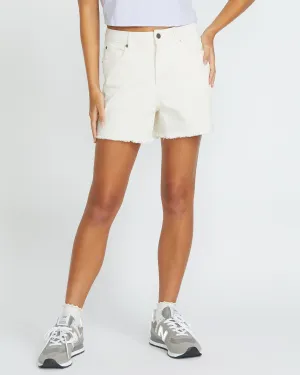 Stn Step Hirise Shorts - BONE