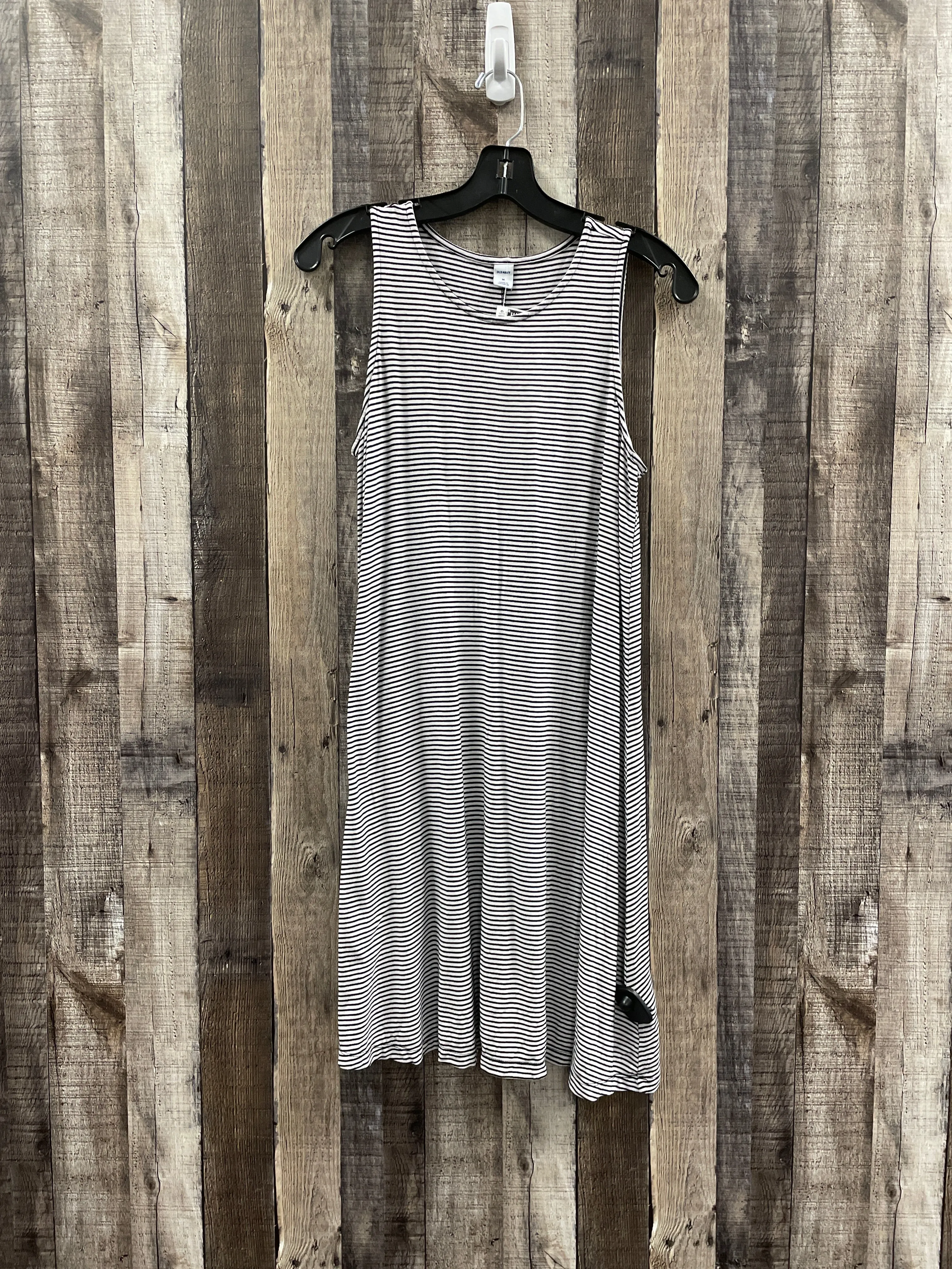 Striped Pattern Dress Casual Short Old Navy, Size M